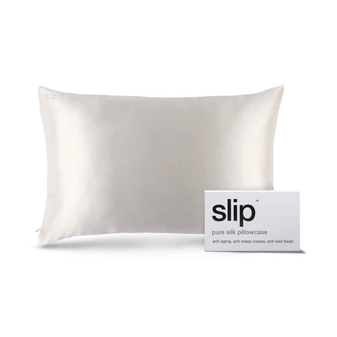 Slip WHITE QUEEN ZIPPERED PILLOWCASE image 0
